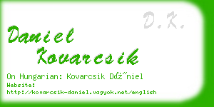 daniel kovarcsik business card